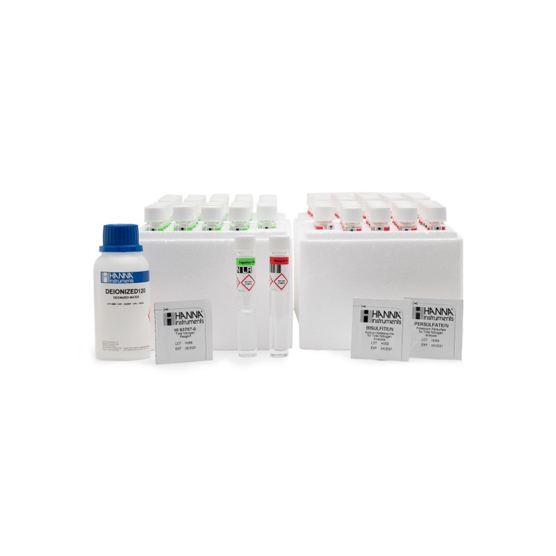 HANNA HI-94767A-50 Nitrogen Reagent, Total Low Range, Chromotropic Acid Method with Bar Code HANNA HI-94767A-50 Nitrogen Reagent, Total Low Range, Chromotropic Acid Method with Bar Code