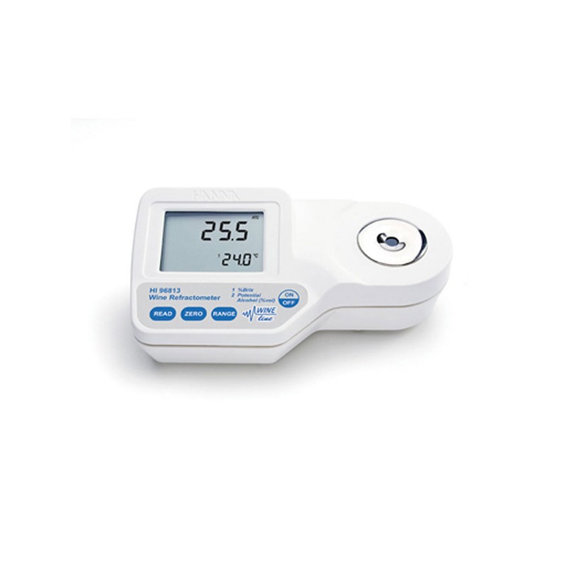 Hanna HI-96813 Refractometer for wine with Potential Alcohol & Brix scale Hanna HI-96813 Refractometer for wine with Potential Alcohol & Brix scale