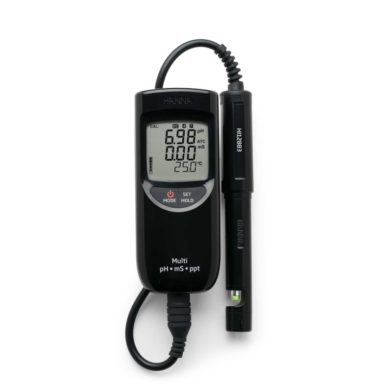 HI-991301 High Range EC, TDS, pH and °C Meter 