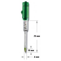 Hanna HI-2031B Glass Body Refill Spear pH Electrode for Dairy