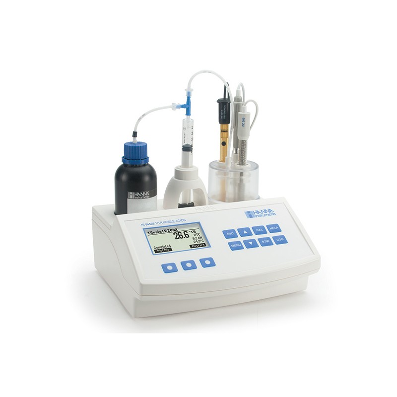 Hanna HI-84529 Titratable Acidity Mini Titrator for Milk Analysis Hanna HI-84529 Titratable Acidity Mini Titrator for Milk Analysis