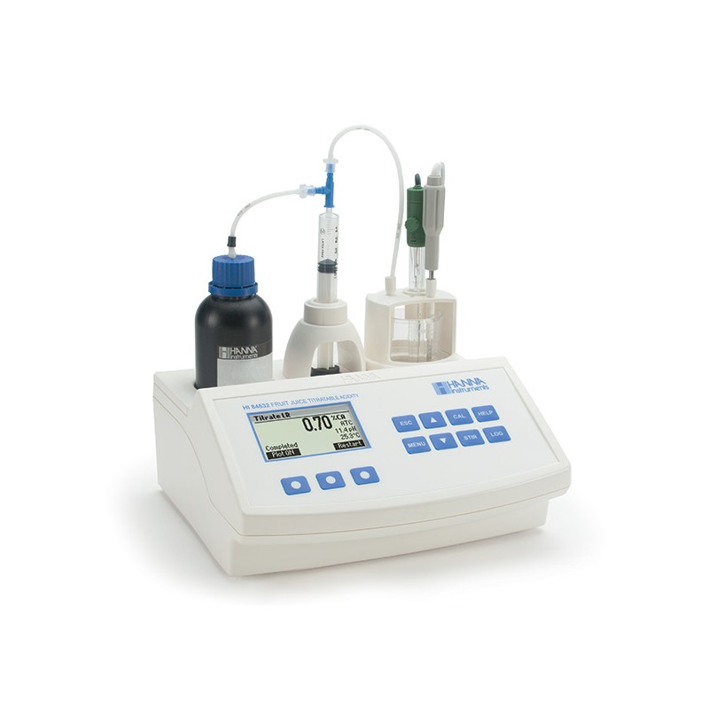 Hanna HI-84532-02 Titratable Acidity Mini Titrator and pH Meter for Fruit Juice Hanna HI-84532-02 Titratable Acidity Mini Titrator and pH Meter for Fruit Juice