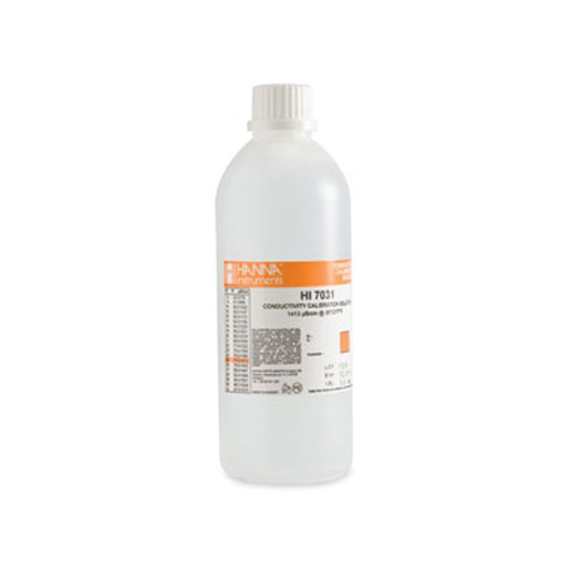 Hanna HI-7031L 1413uS/cm Conductivity Calibration Solution, 500mL Hanna HI-7031L 1413uS/cm Conductivity Calibration Solution, 500mL