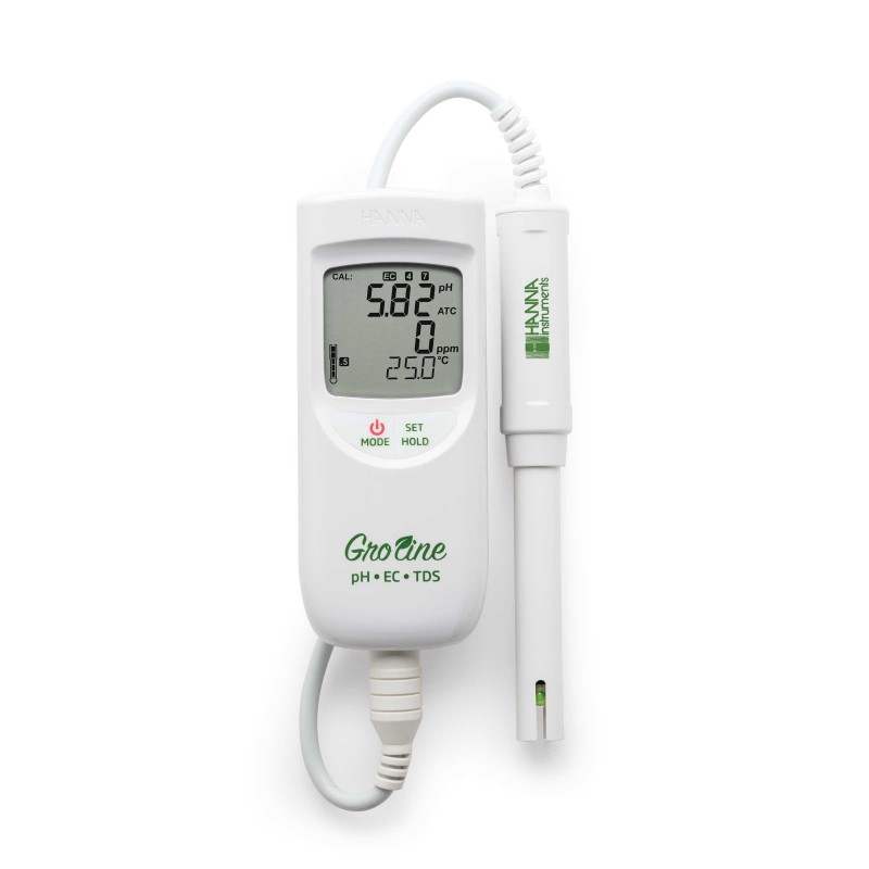 Hanna HI-9814 Groline Hydroponic Portable pH/EC/TDS/Temperature Meter Hanna HI-9814 Groline Hydroponic Portable pH/EC/TDS/Temperature Meter