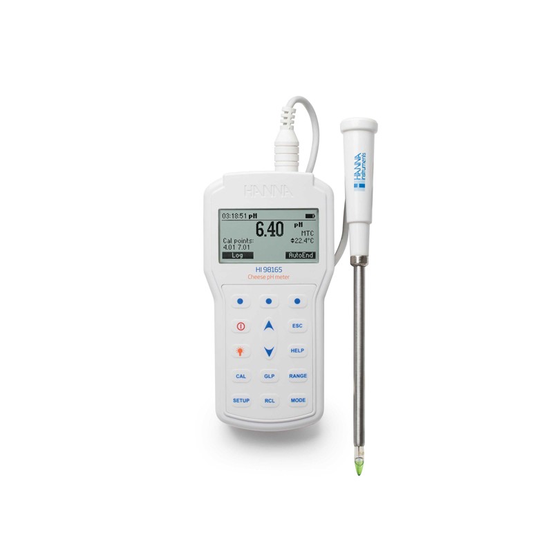 Hanna HI-98165 Portable pH meter for Cheese Hanna HI-98165 Portable pH meter for Cheese