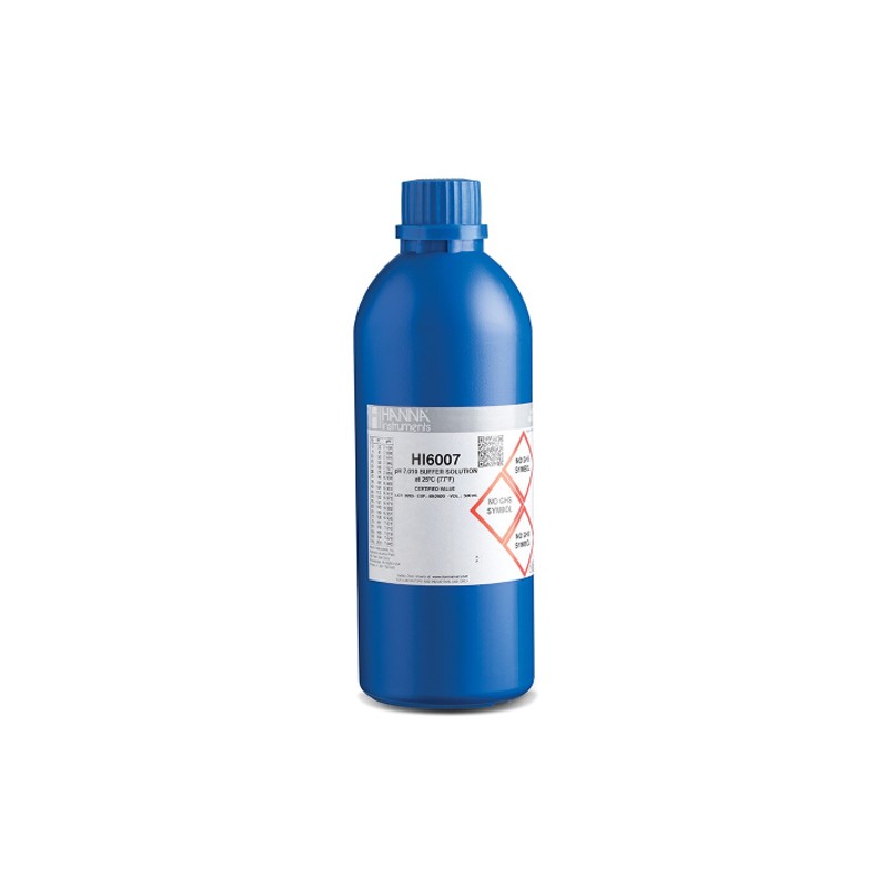 HANNA HI-6007 pH 7.010 Millesimal Buffer Solution (±0.002 pH), 500ml HANNA HI-6007 pH 7.010 Millesimal Buffer Solution (±0.002 pH), 500ml