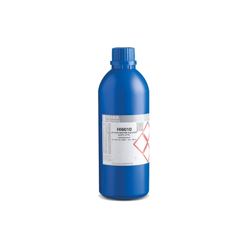 HANNA HI-6010 pH 10.010 Millesimal Buffer Solution (±0.002 pH), 500ml