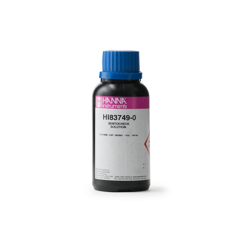 HANNA HI-83749-20 Bentocheck solution, 100ml, for use with the HI-83749-02 Turbidity meter HANNA HI-83749-20 Bentocheck solution, 100ml, for use with the HI-83749-02 Turbidity meter