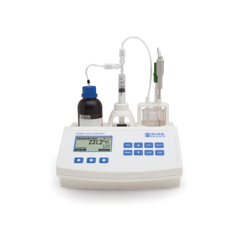 Hanna HI-84531-02 Total Alkalinity mini titrator for water analysis 