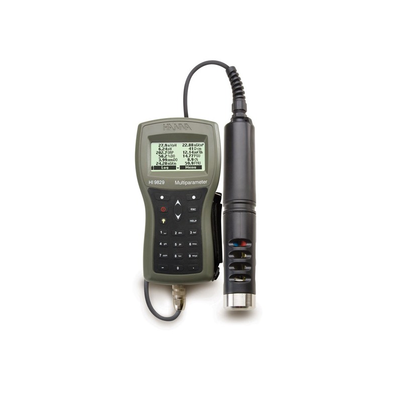 Hanna HI-9829 Multiparameter pH/ISE/EC/DO/Turbidity Waterproof Meter with GPS option