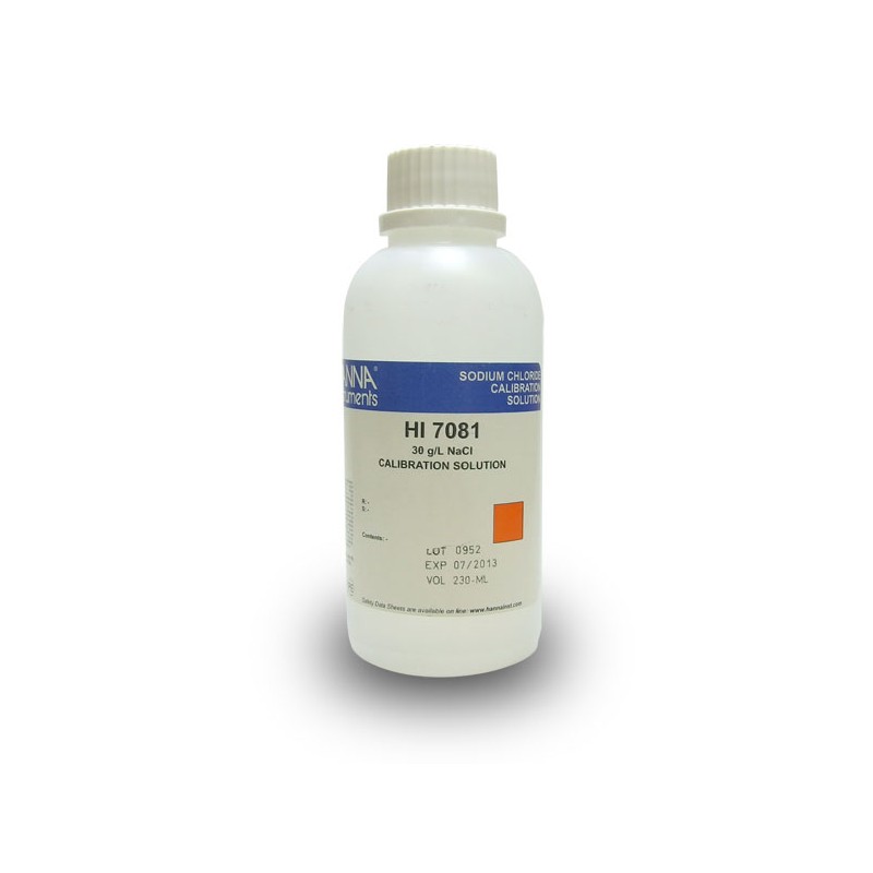 Hanna HI-7081L Standard Solution at 30 g/L NaCl, 500ml Hanna HI-7081L Standard Solution at 30 g/L NaCl, 500ml