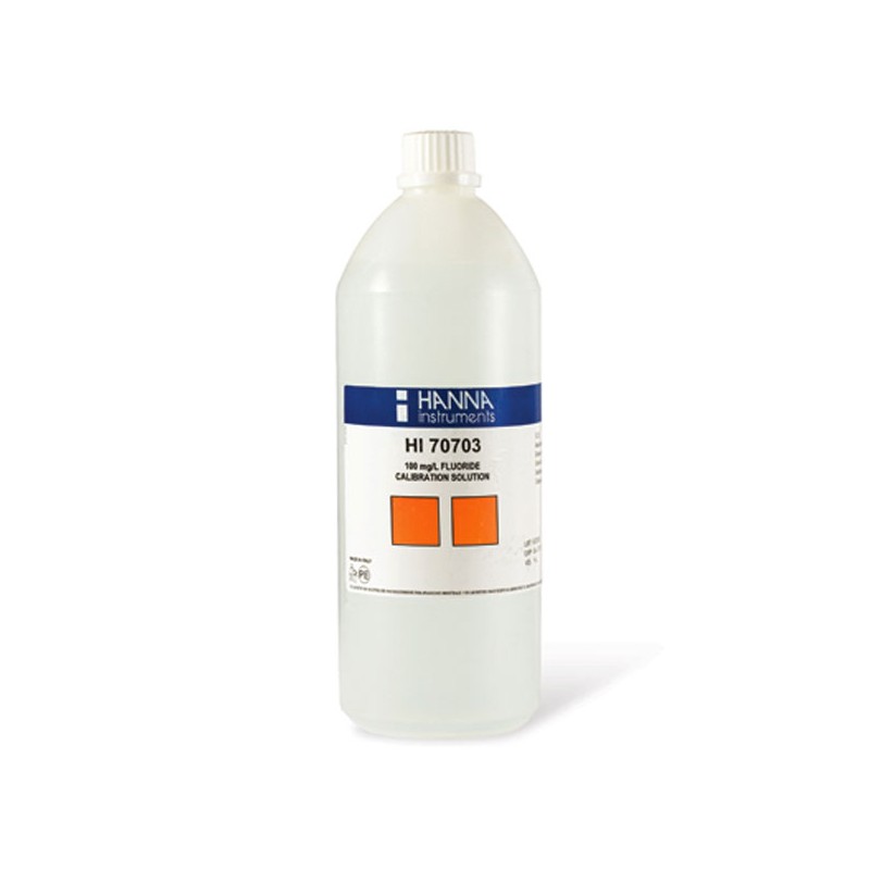 Hanna HI-70703/1L Fluoride Standard Solution - 100 mg/L F-, 1L Hanna HI-70703/1L Fluoride Standard Solution - 100 mg/L F-, 1L