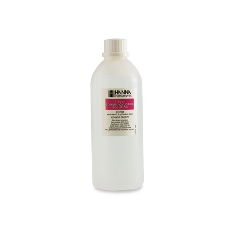 Hanna HI-7088M Standard Solution at 5.84g/L sodium chloride (NaCl), 230ml Hanna HI-7088M Standard Solution at 5.84g/L sodium chloride (NaCl), 230ml