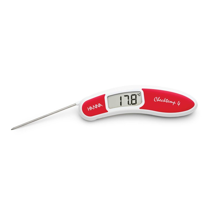 High accuracy red folding thermometer for raw meat - Checktemp4