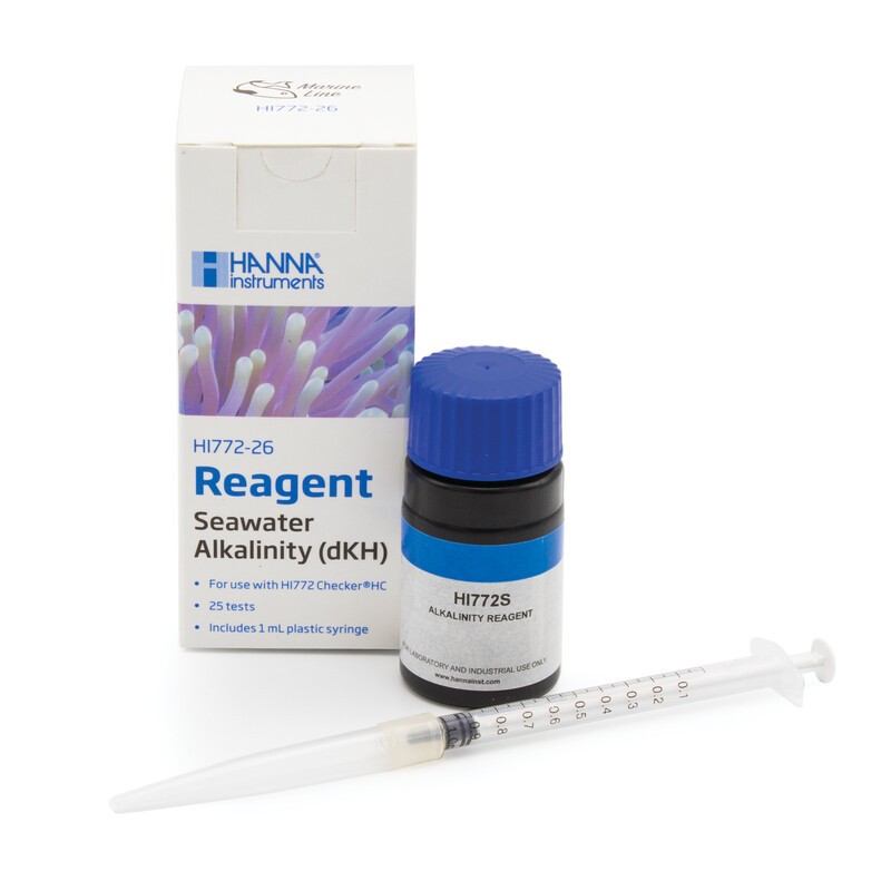 Hanna HI-772-26 Marine alkalinity, colorimetric method, Reagents for 25 tests Hanna HI-772-26 Marine alkalinity, colorimetric method, Reagents for 25 tests