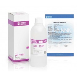 Hanna HI-7010L/C pH 10.01 Buffer Solution, 500 mL bottle with Certificate of Analysis