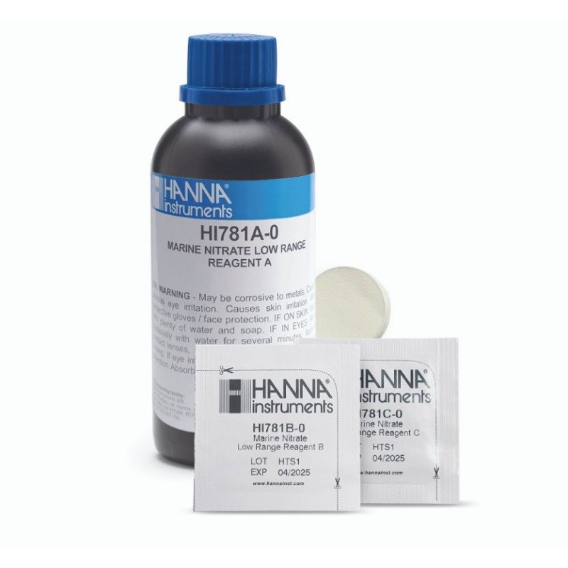 HI-781-25 Marine Low Range Nitrate reagents, 25 tests HI-781-25 Marine Low Range Nitrate reagents, 25 tests