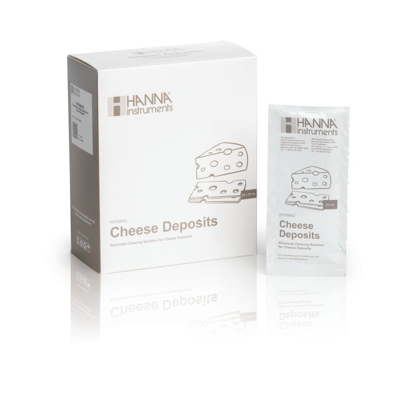 Hanna HI-700642P Cleaning Solution for Cheese Deposits, 25 x 20 mL sachets Hanna HI-700642P Cleaning Solution for Cheese Deposits, 25 x 20 mL sachets