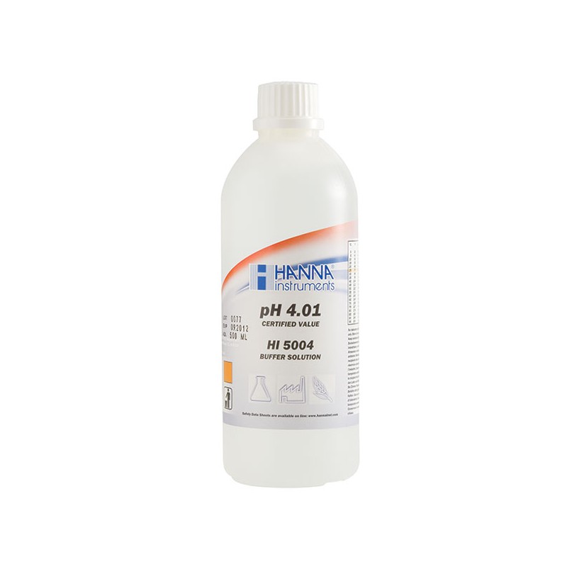 Hanna HI-5004-01 pH 4.01 Technical Buffer Solution 1Litre +/- 0.01 pH, plus certificate Hanna HI-5004-01 pH 4.01 Technical Buffer Solution 1Litre +/- 0.01 pH, plus certificate