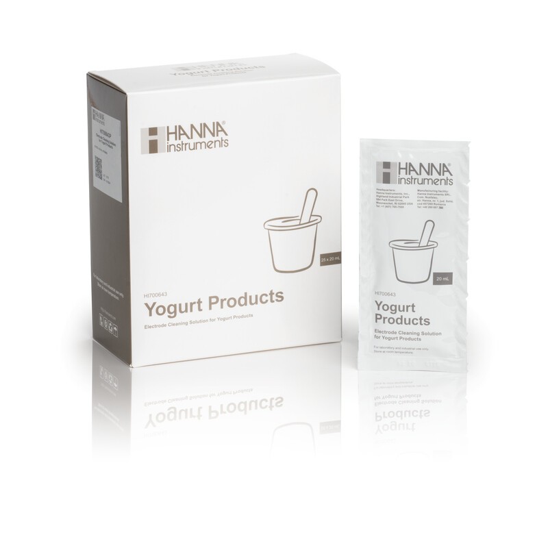 Hanna HI-700643p Cleaning Solution for Yogurt deposits 25 x 20ml sachets Hanna HI-700643p Cleaning Solution for Yogurt deposits 25 x 20ml sachets