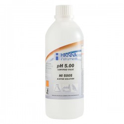 Hanna HI-5005-01 pH 5.00 Technical Buffer Solution, 1 Litre, +/- 0.01 pH, box & certificate 