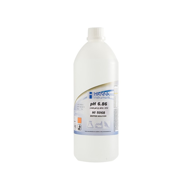 Hanna HI-5068 pH 6.86 Technical Buffer Solution, 500ml with certificate Hanna HI-5068 pH 6.86 Technical Buffer Solution, 500ml with certificate