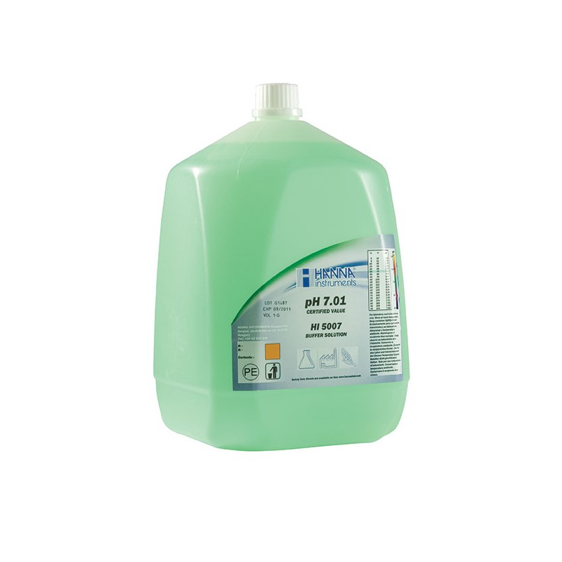 Hanna HI-5007-G08 pH 7.00 yellow technical buffer Solution, 1 gallon bottle with certificate Hanna HI-5007-G08 pH 7.00 yellow technical buffer Solution, 1 gallon bottle with certificate