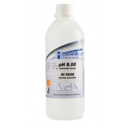 Hanna HI-5008-01 pH 8.00 Technical Buffer Solution, 1 Litre +/- 0.01 pH, box & certificate