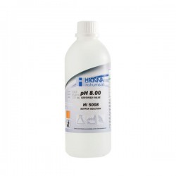 HANNA HI-5008 pH 8.00 Technical Buffer solution, 500ml, +/- 0.01 pH, box & certificate 