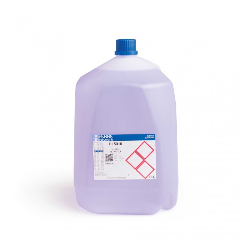 Hanna HI-5010-V08 pH 10.00 blue technical buffer Solution, 1 gallon bottle with certificate