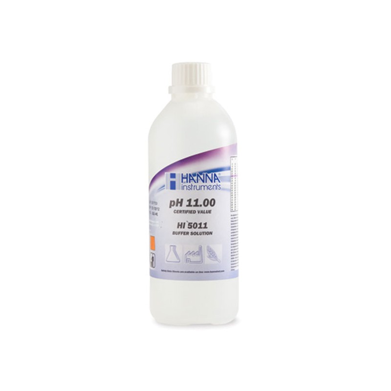 Hanna HI-5011 11.00 pH Technical Buffer Solution (±0.01 pH), 500ml Hanna HI-5011 11.00 pH Technical Buffer Solution (±0.01 pH), 500ml