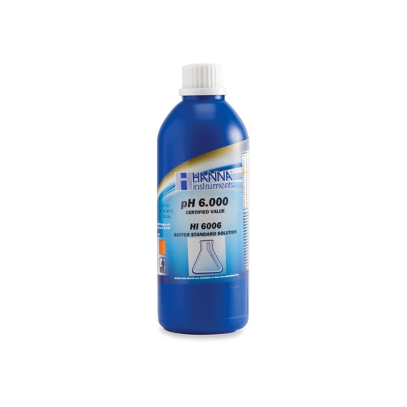 Hanna HI-6006 pH 6.000 Millesimal Buffer Solution (±0.002 pH), 500ml Hanna HI-6006 pH 6.000 Millesimal Buffer Solution (±0.002 pH), 500ml