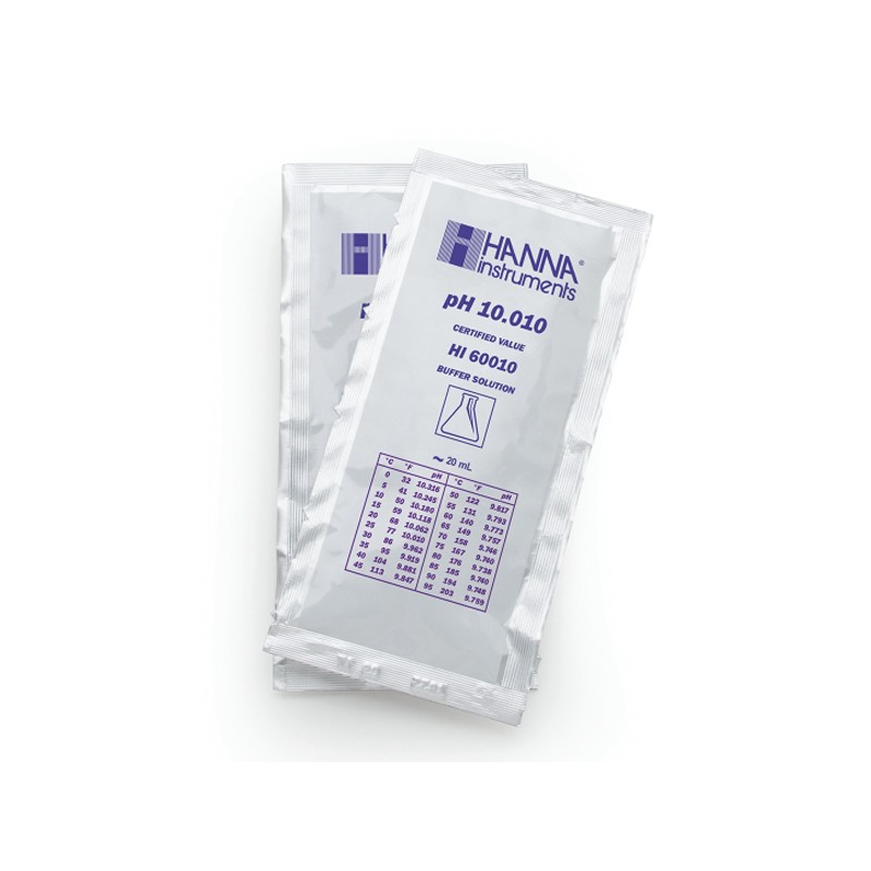 HANNA HI-60010-02 pH 10.010 Millesimal Buffer Solution (±0.002 pH), 25 x 20ml HANNA HI-60010-02 pH 10.010 Millesimal Buffer Solution (±0.002 pH), 25 x 20ml