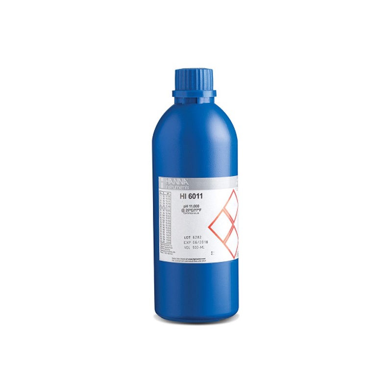 HANNA HI-6011 pH 11.000 Millesimal Buffer Solution, 500 mL bottle HANNA HI-6011 pH 11.000 Millesimal Buffer Solution, 500 mL bottle