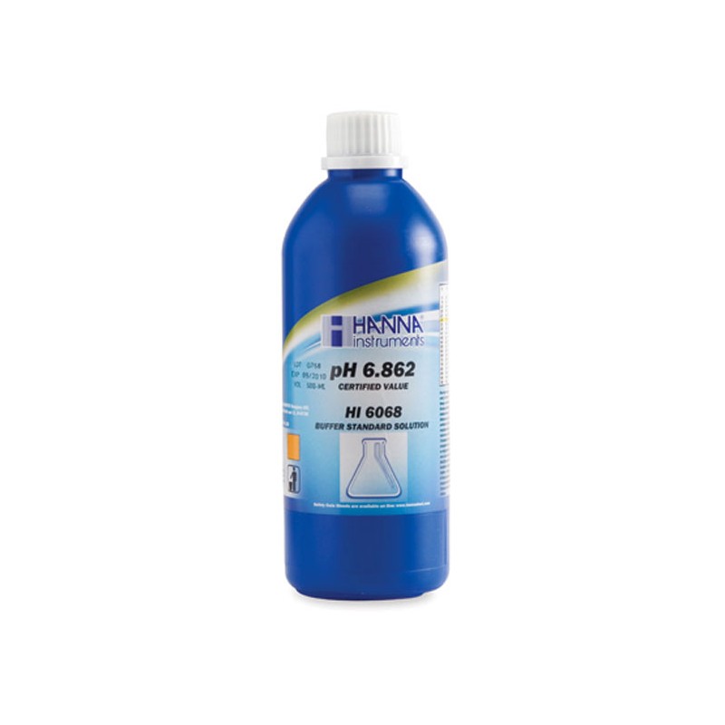 Hanna HI-6068 pH 6.862 Millesimal Buffer Solution (±0.002 pH), 500ml 