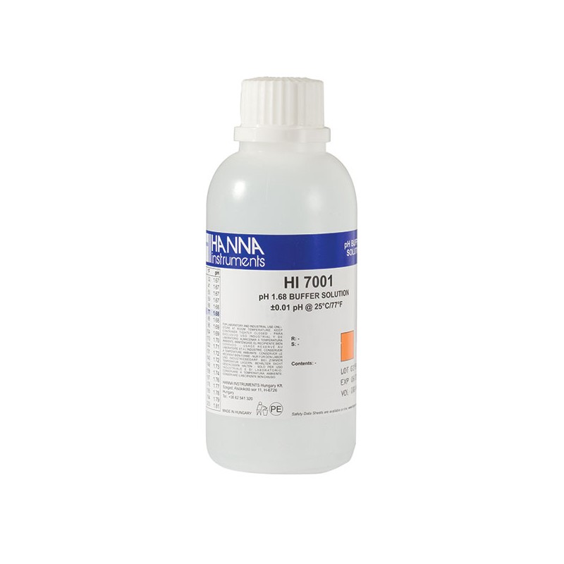 Hanna HI-7001M pH 1.68 Buffer Solution, 230 mL bottle 