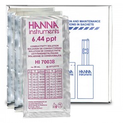 Hanna HI-70038P TDS Calibration Solution 6.44 g/L (ppt), x25 Sachets