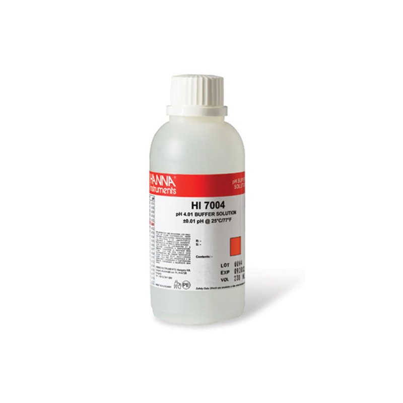 Hanna HI-7004M pH 4.01 Buffer Solution, 230 mL bottle Hanna HI-7004M pH 4.01 Buffer Solution, 230 mL bottle