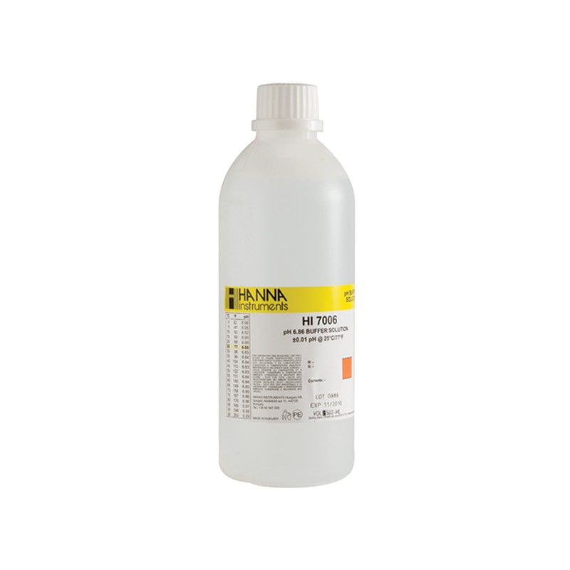 Hanna HI-7006L pH 6.86 Buffer Solution, 500 mL bottle Hanna HI-7006L pH 6.86 Buffer Solution, 500 mL bottle