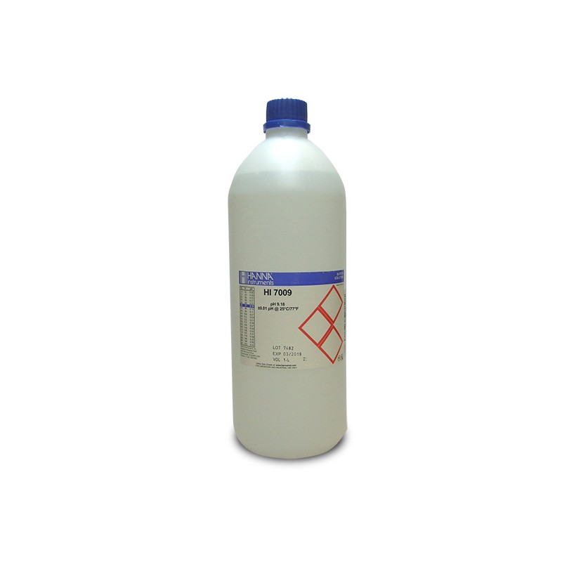 Hanna HI-7009/1L pH 9.18 Buffer Solution, 1L bottle Hanna HI-7009/1L pH 9.18 Buffer Solution, 1L bottle