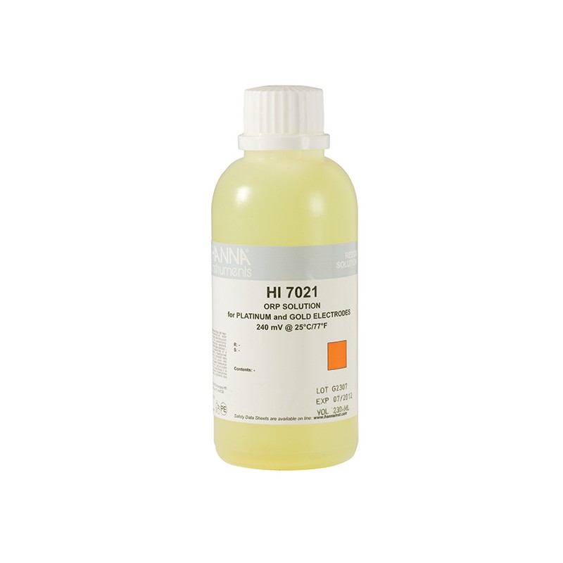 Hanna HI-7021M ORP test solution, 240mV, 230 mL bottle 