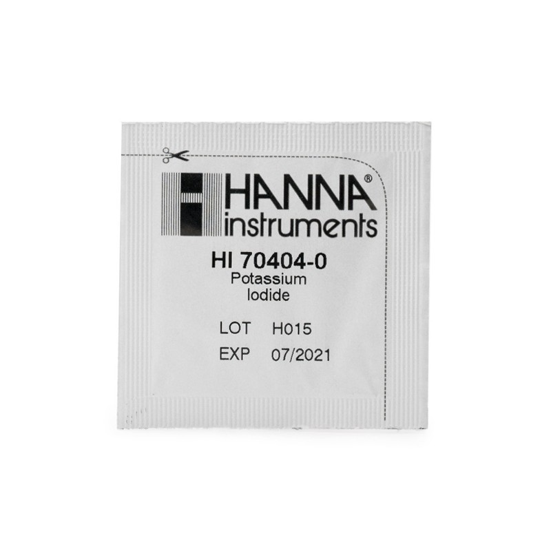 HANNA HI-70404 Potassium Iodide Powder Packets, 100 Packets HANNA HI-70404 Potassium Iodide Powder Packets, 100 Packets