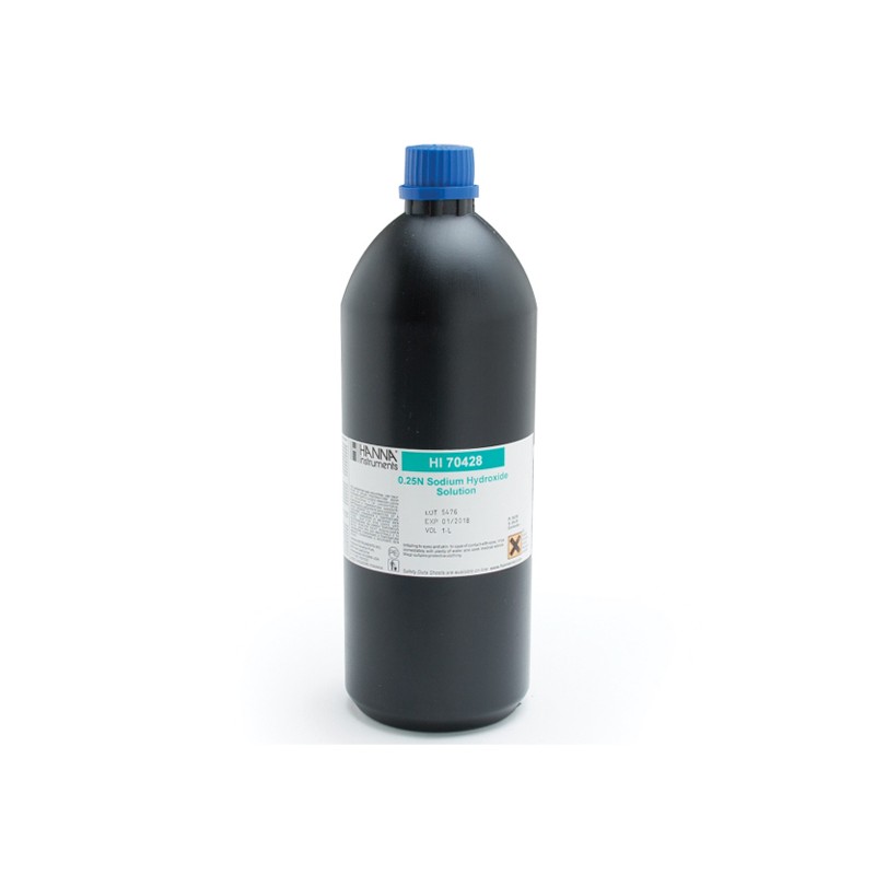 HANNA HI-70428 Sodium Hydroxide Solution 0.25N, 1L HANNA HI-70428 Sodium Hydroxide Solution 0.25N, 1L