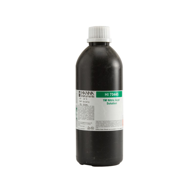 Hanna HI-70445 Nitric Acid, 1m, 500 mL Hanna HI-70445 Nitric Acid, 1m, 500 mL