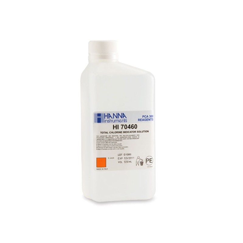 HI-70460 Total Chlorine Indicator Solution, PCA, 500ml HI-70460 Total Chlorine Indicator Solution, PCA, 500ml