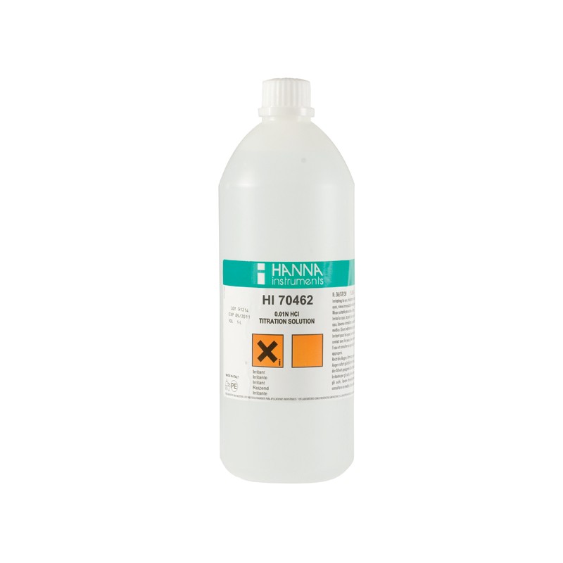 Hanna HI-70462 Hydrochloric Acid solution (0.01N), 1L Hanna HI-70462 Hydrochloric Acid solution (0.01N), 1L