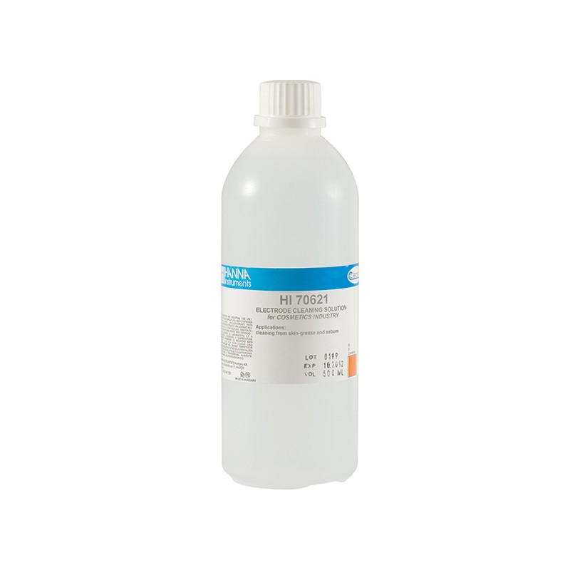 Hanna HI-70621L Electrode Cleaning Solution to Remove Skin Grease and Sebum 500ml