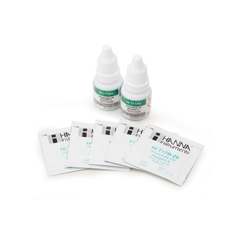 HANNA HI-717-25 Phosphate HR Checker HC reagents for 40 tests (Phosphate HR) HANNA HI-717-25 Phosphate HR Checker HC reagents for 40 tests (Phosphate HR)