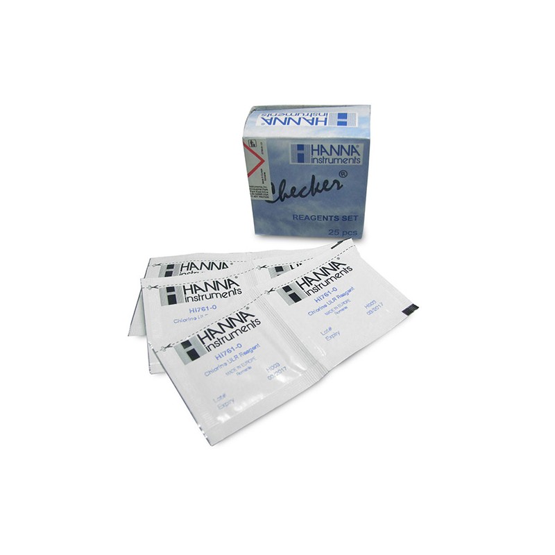 HANNA HI-761-25 Total Chlorine Checker Ultra Low Range Spare Reagents HANNA HI-761-25 Total Chlorine Checker Ultra Low Range Spare Reagents