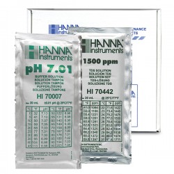 Hanna HI-77200P Combination pH/TDS Buffer Kit 1500 ppm & 7.01 pH